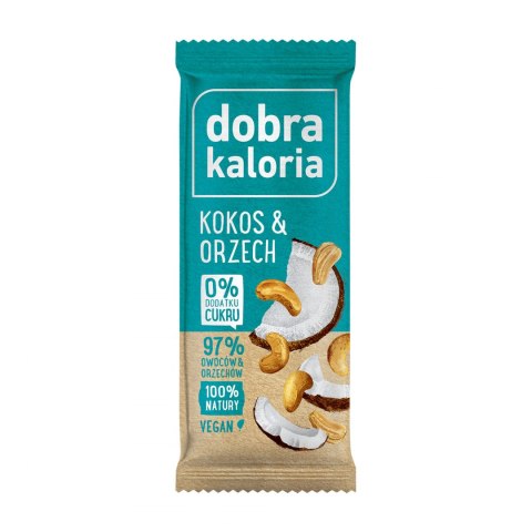 Baton kokos i orzech 35 g Kubara. Dobra Kaloria Baton kokos i orzech 35 g Kubara. Dobra Kaloria