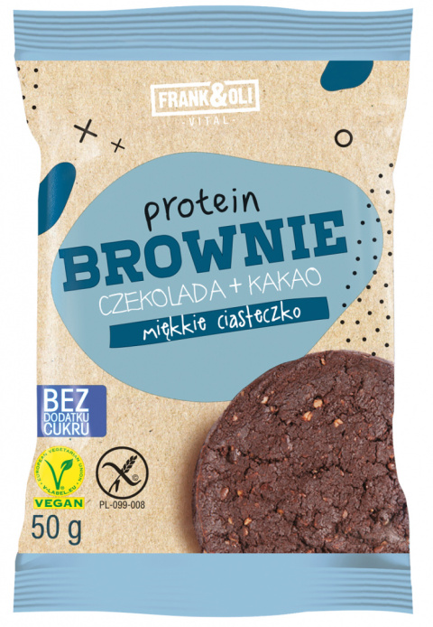 CIASTKO BROWNIE PROTEINOWE Czekolada 50G FRANK&OLI CIASTKO BROWNIE PROTEINOWE Czekolada 50G FRANK&OLI