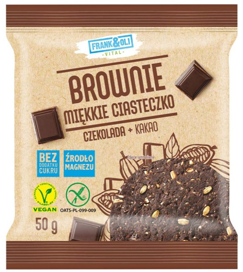 .Ciasteczko Brownie Czekolada i kakao 50 g FRANK&OLI. .Ciasteczko Brownie Czekolada i kakao 50 g FRANK&OLI.