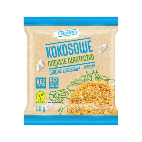 .Ciasteczko kokosowe + migdał bez dodatku cukru 50 g Frank&Oli. .Ciasteczko kokosowe + migdał bez dodatku cukru 50 g Frank&Oli.