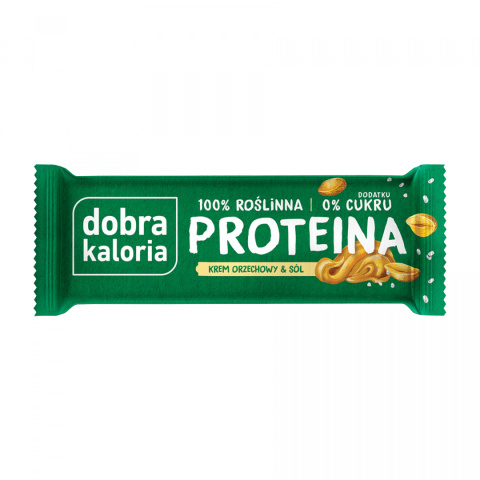 Dobra Kaloria Baton proteinowy krem orzechowy & sól 45g Dobra Kaloria Baton proteinowy krem orzechowy & sól 45g
