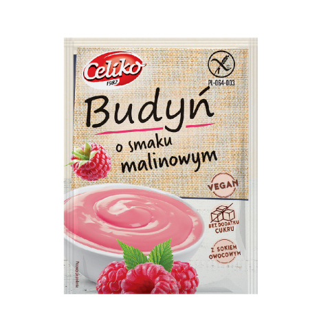 Budyń o smaku malinowym bezglutenowy 40 g Celiko Budyń o smaku malinowym bezglutenowy 40 g Celiko
