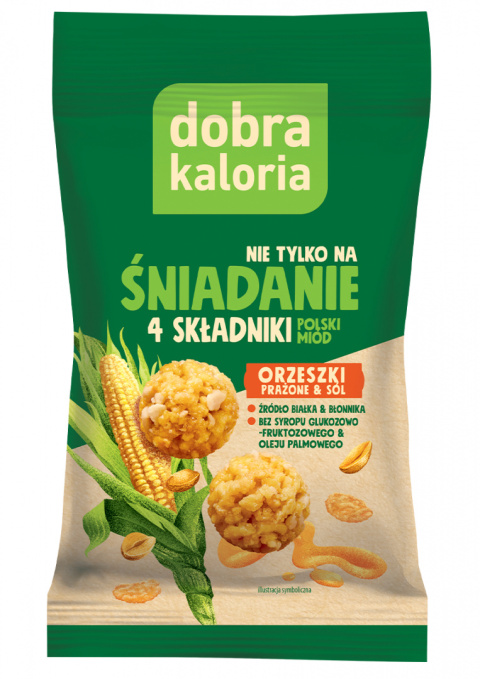 DOBRA KALORIA KULKI ŚNIADANIOWE PRAŻONE ORZESZKI & SÓL - 32 G DOBRA KALORIA KULKI ŚNIADANIOWE PRAŻONE ORZESZKI & SÓL - 32 G