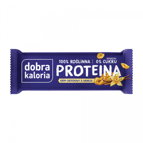 Dobra Kaloria Baton proteinowy krem orzechowy & wanilia 45g Dobra Kaloria Baton proteinowy krem orzechowy & wanilia 45g