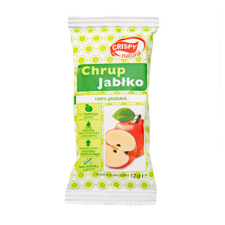 Jabłka suszone kostka Naturalne suszone chipsy CRISPY NATURAL 12g