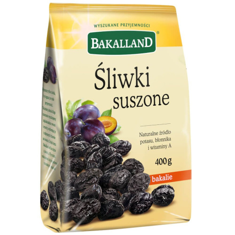 BAKALLAND ŚLIWKI KALIFORNIJSKIE SUSZONE 400G BAKALLAND ŚLIWKI KALIFORNIJSKIE SUSZONE 400G