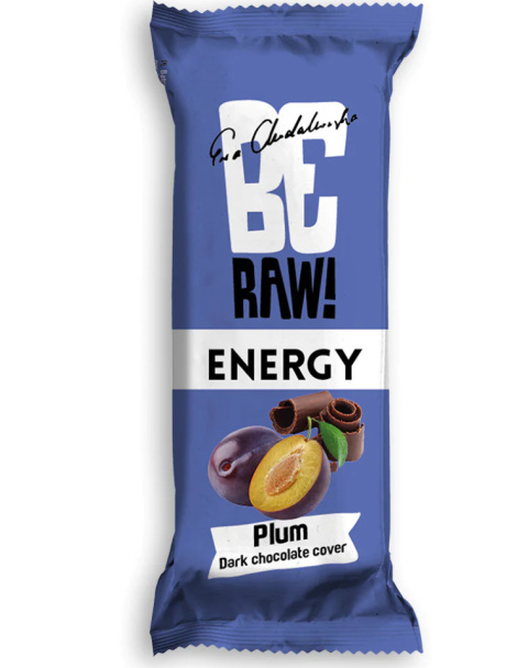BeRaw baton Energy Plum Chocolate 40g Batonik BeRaw baton Energy Plum Chocolate 40g Batonik