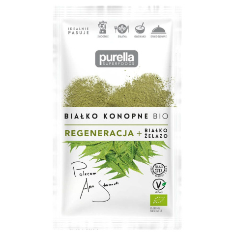 PURELLA SUPERFOODS Białko Konopne BIO proszek 45g PURELLA SUPERFOODS Białko Konopne BIO proszek 45g