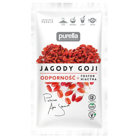 PURELLA SUPERFOODS Jagody Goji susone owoce 45g PURELLA SUPERFOODS Jagody Goji susone owoce 45g