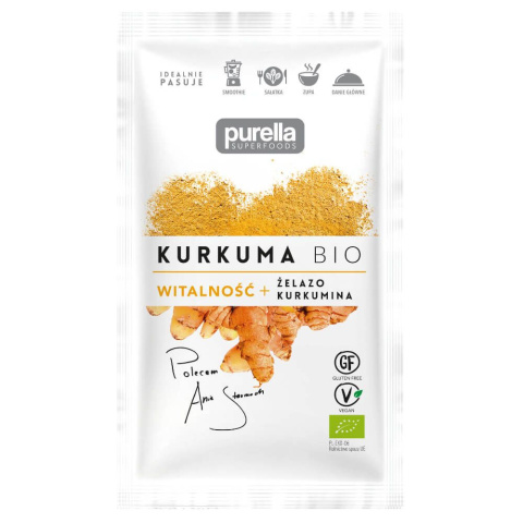 PURELLA SUPERFOODS Kurkuma mielona sproszkowany korzeń 20g PURELLA SUPERFOODS Kurkuma mielona sproszkowany korzeń 20g