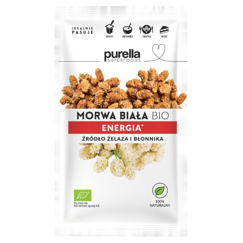 PURELLA SUPERFOODS morwa biała suszone owoce BIO 45g PURELLA SUPERFOODS morwa biała suszone owoce BIO 45g