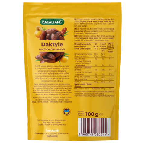 BAKALLAND DAKTYLE SUSZONE - 100G BAKALLAND DAKTYLE SUSZONE - 100G