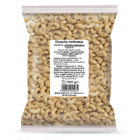 BAKALLAND ORZECHY NERKOWCA ŁUSKANE- 1KG BAKALLAND ORZECHY NERKOWCA ŁUSKANE- 1KG