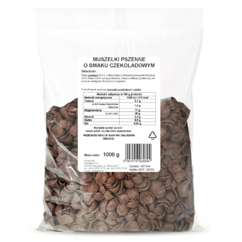 BAKALLAND PŁATKI ŚNIADANIOWE MUSZELKI KAKAOWE - 1KG BAKALLAND PŁATKI ŚNIADANIOWE MUSZELKI KAKAOWE - 1KG