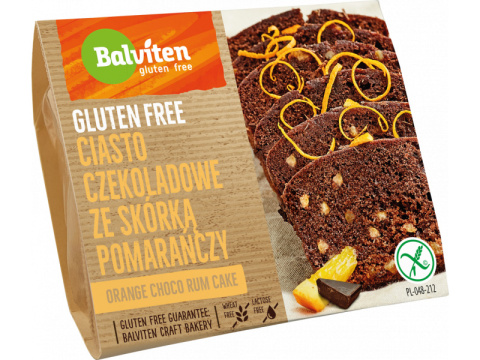 BALVITEN Ciasto czekoladowe ze skórką pomarańczy 220g bezglutenowe BALVITEN Ciasto czekoladowe ze skórką pomarańczy 220g bezglutenowe
