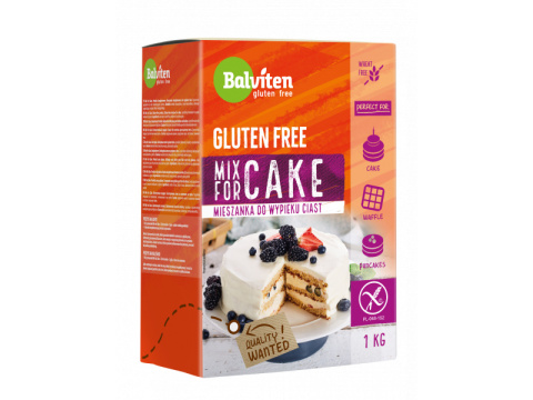 BALVITEN MIX FOR CAKE Mieszanka do wypieku ciasta 1kg bezglutenowa BALVITEN MIX FOR CAKE Mieszanka do wypieku ciasta 1kg bezglutenowa