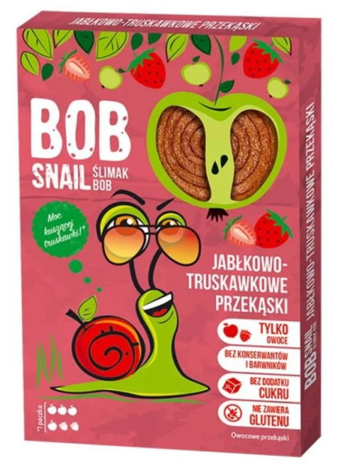 BOB SNAIL Przekąska jabłkowo-truskawkowa 60g BOB SNAIL Przekąska jabłkowo-truskawkowa 60g