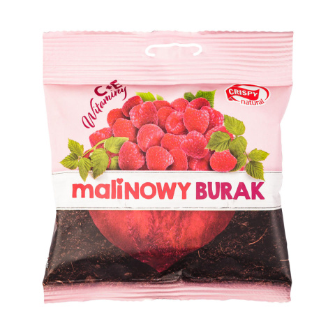 CRISPY burak suszony z sokiem malinowym 18g CRISPY burak suszony z sokiem malinowym 18g