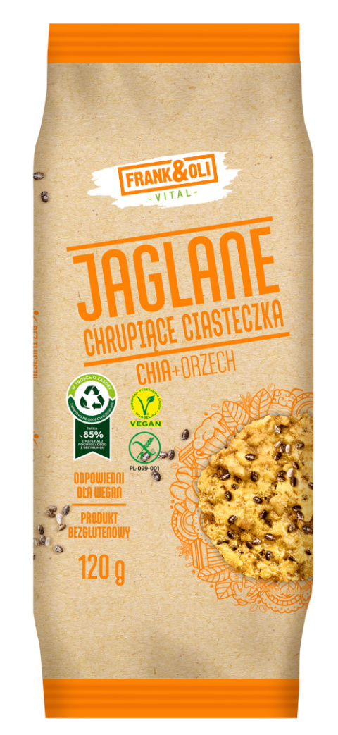Ciasteczka jaglane z orzechami + chia bez GMO 120 g ZPC BOX Ciasteczka jaglane z orzechami + chia bez GMO 120 g ZPC BOX