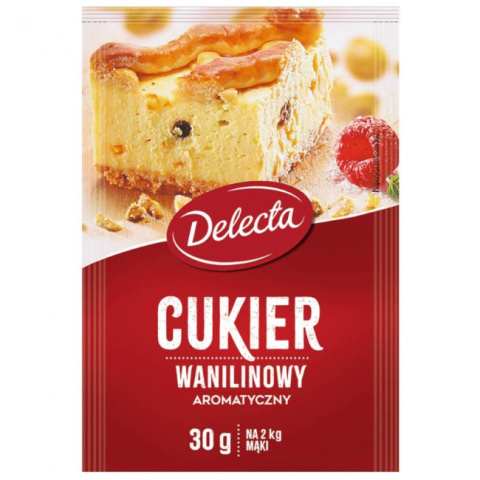DELECTA CUKIER WANILINOWY DUŻA PORCJA 30G DELECTA CUKIER WANILINOWY DUŻA PORCJA 30G