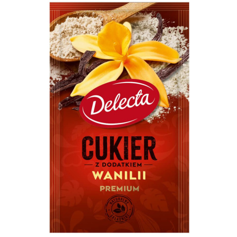 DELECTA Cukier z dodatkiem wanilii PREMIUM 12g DELECTA Cukier z dodatkiem wanilii PREMIUM 12g