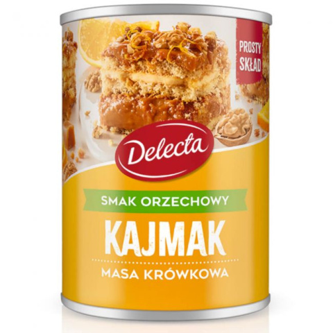 DELECTA MASA KRÓWKOWA KAJMAK ORZECHOWY 400G DELECTA MASA KRÓWKOWA KAJMAK ORZECHOWY 400G