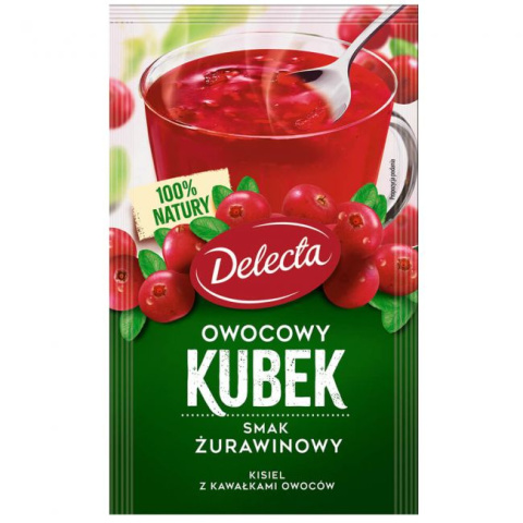 DELECTA OWOCOWY KUBEK - KISIEL ŻURAWINOWY - 30G DELECTA OWOCOWY KUBEK - KISIEL ŻURAWINOWY - 30G