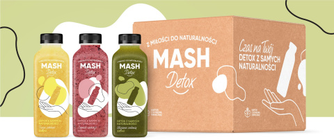 MASH DETOX Detoks sokowy - 15 świeżych soków. Rózne smaki. 330ml x15szt MASH DETOX Detoks sokowy - 15 świeżych soków. Rózne smaki. 330ml x15szt