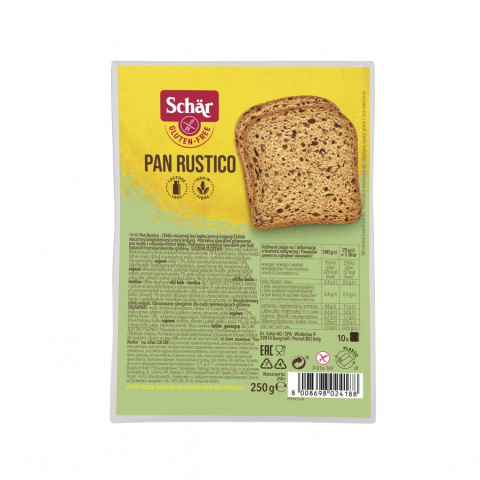 SCHAR Chleb wiejski bezglutenowy PAN RUSTICO 250g SCHAR Chleb wiejski bezglutenowy PAN RUSTICO 250g