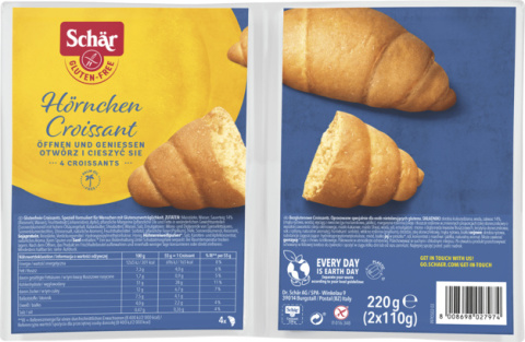 SCHAR bezgutenowe rogaliki CROISSANT 220g SCHAR bezgutenowe rogaliki CROISSANT 220g