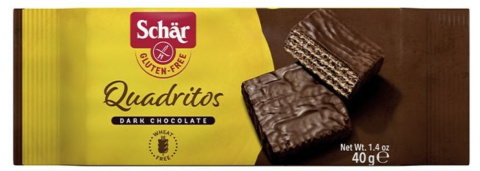 SCHAR bezglutenowe wafelki w czekoladzie QADRITOS 40g SCHAR bezglutenowe wafelki w czekoladzie QADRITOS 40g