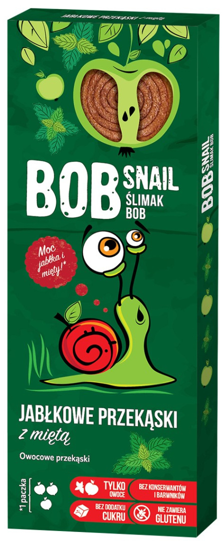 BOB SNAIL Przekąska jabłko-mięta 30g BOB SNAIL Przekąska jabłko-mięta 30g