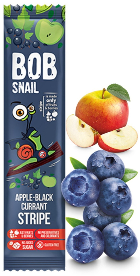 BOB SNAIL Przekąska jabłkowo-porzeczkowa 14g BOB SNAIL Przekąska jabłkowo-porzeczkowa 14g