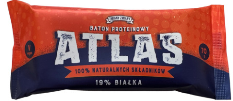 Baton Sportowy proteinowy Atlas 70g 19% białka ZMIANY ZMIANY Baton Sportowy proteinowy Atlas 70g 19% białka ZMIANY ZMIANY