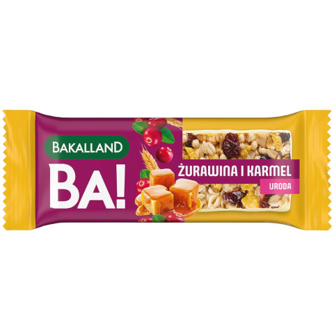 Baton zbożowy BA!lans Żurawina z Karmelem 35G Batonik Baton zbożowy BA!lans Żurawina z Karmelem 35G Batonik