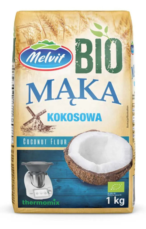 MELVIT BIO Mąka kokosowa 1kg MELVIT BIO Mąka kokosowa 1kg
