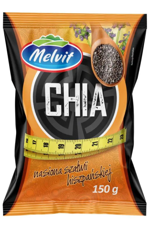 MELVIT CHIA nasiona szałwii hiszpanskiej 150g MELVIT CHIA nasiona szałwii hiszpanskiej 150g