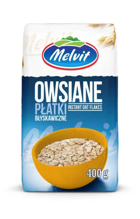 MELVIT Płatki owsiane błyskawiczne 400g MELVIT Płatki owsiane błyskawiczne 400g
