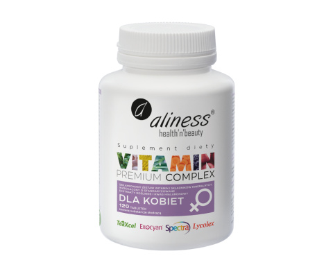 ALINESS Premium Vitamin Complex dla kobiet 120 tabletek VEGE ALINESS Premium Vitamin Complex dla kobiet 120 tabletek VEGE