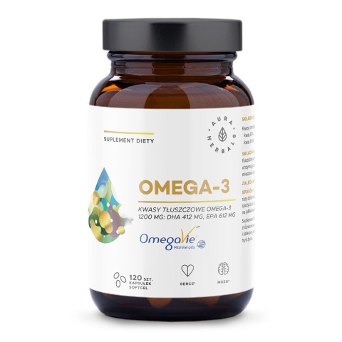 AURA HERBALS Omega-3 1200 mg kapsułki softgel 120 szt AURA HERBALS Omega-3 1200 mg kapsułki softgel 120 szt