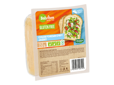 BALVITEN Chleb Foremkowy jasny 250g bezglutenowy BALVITEN Chleb Foremkowy jasny 250g bezglutenowy