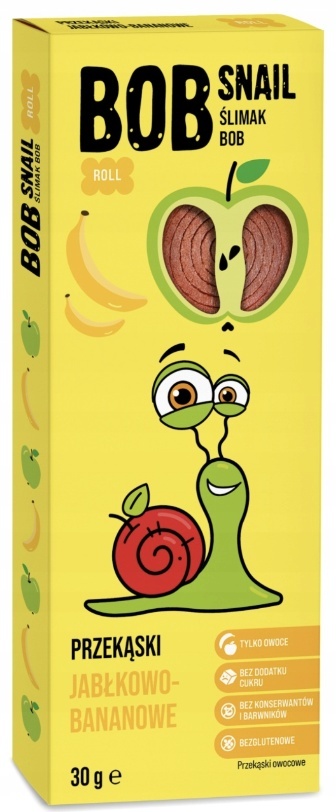 BOB SNAIL Przekąska jabłkowo-bananowa 30g BOB SNAIL Przekąska jabłkowo-bananowa 30g