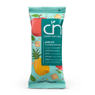 CRISPY NATURAL Jabłka o smaku ananasa suszone kostki z jabłek 12g