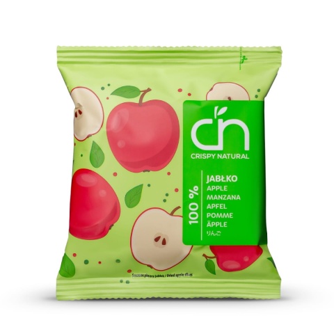 Jabłka Naturalne suszone chipsy CRISPY NATURAL 18g Jabłka Naturalne suszone chipsy CRISPY NATURAL 18g