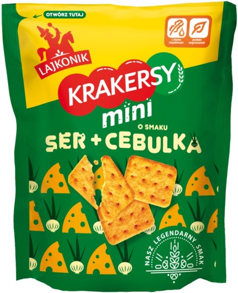 LAJKONIK Krakersy mini ser cebulka 100g LAJKONIK Krakersy mini ser cebulka 100g