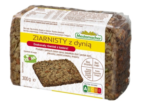 MESTEMACHER Chleb ziarnisty z dynią 300g MESTEMACHER Chleb ziarnisty z dynią 300g