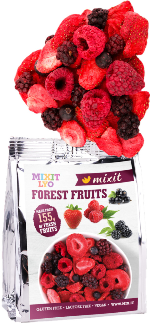 MIXIT chrupiące owoce liofilizowane owoce leśne 20g MIXIT chrupiące owoce liofilizowane owoce leśne 20g