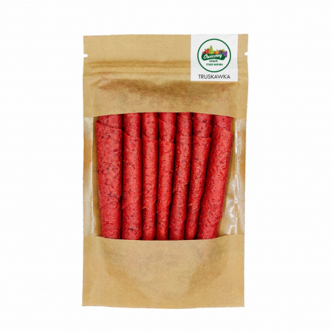 Owocowe przekąski rollsy TRUSKAWKA 50g Owocowe przekąski rollsy TRUSKAWKA 50g