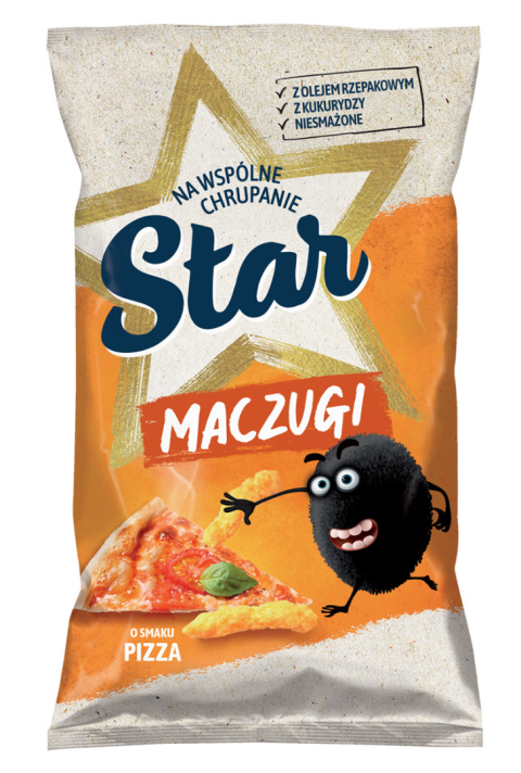 STAR Chrupki kukurydziane Maczugi Pizza 80G STAR Chrupki kukurydziane Maczugi Pizza 80G