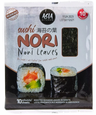ASIA KITCHEN Sushi Nori liście alg morskich 10 arkuszy